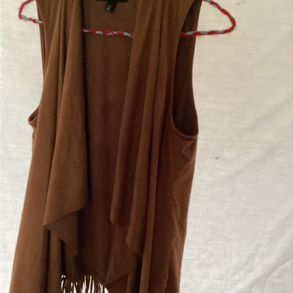 Faux suede vest , soft vintage